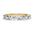 thumbnail image 2 of AFFY Zig Zag Half Eternity Wedding Ring for Women, 1/2 Carat (ctw) Baguette and Round Cut Lab Grown Diamond Ring In 10K Solid Yellow Gold F-G, VS-SI Quality (0.50ctw) Ring Size-8, 2 of 5