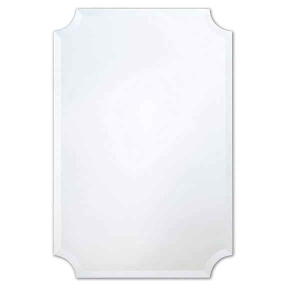 Better Bevel Frameless Rectangle Mirror, 24" x 36" Bathroom Wall Mirror w/Beveled Edge