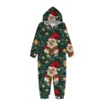 thumbnail image 2 of Odeerbi Christmas Onesie Pajamas for Family Holiday Sleep Jumpsuit Long Sleeve Family Christmas Pajamas Matching Sets Kids Fashion Printed Hooded Jumpsuit Sleepwear PJs Set Green, 2 of 5