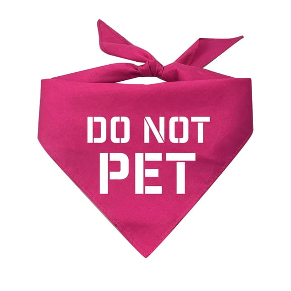 Do Not Pet Triangle Dog Bandana