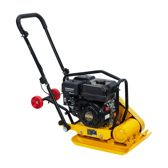 22.1x15.9 Inch Plate Compactor, 7HP 212CC Gas Engine, 5600 VPM, 4200 Lbs Force Vibratory Compaction for Asphalts, Paver Landscaping, Sand Soil, Walkways, Sidewalk