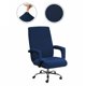 thumbnail image 3 of Funda para silla de oficina y computadora para silla de jefe giratoria universal con reposabrazos / Azul marino L, 3 of 7