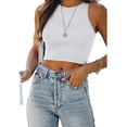 thumbnail image 1 of Chicas Tank Top Mujer Camiseta Sexy Casual Manga corta Ropa de verano, 1 of 2