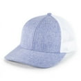 thumbnail image 2 of Blank and Custom Outdoor Cap OC770L Low Pro Ladies Trucker, Plastic Snap Closure-Heathered Blue/White, 2 of 4