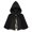 Black, variant on Huchen Renaissance Medieval Hooded Cape Adult Polyester Cloak Halloween Party Victorian Capelet for Adults (Green)