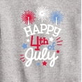 thumbnail image 3 of Instant Message - Happy 4Th Of July Graphic Long Sleeve Fleece Sweatshirt, 3 of 6