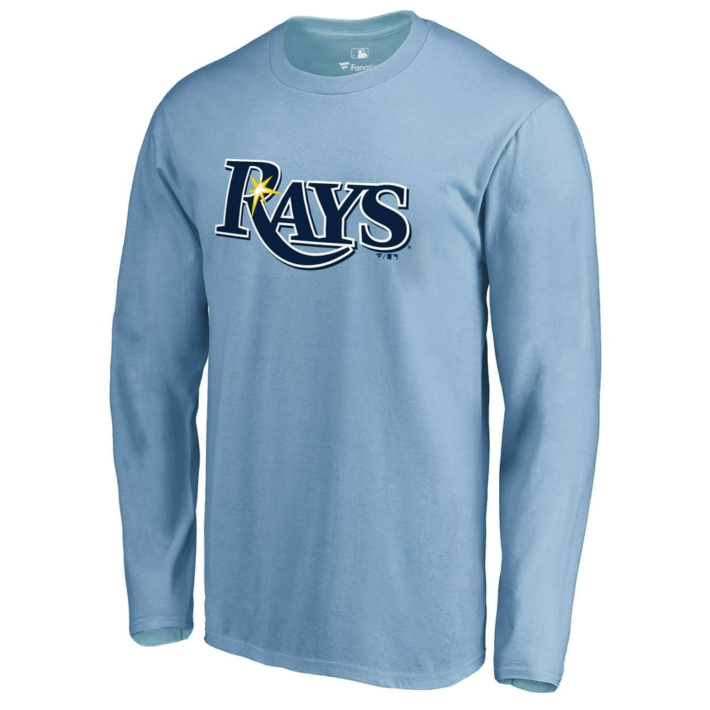 Tampa Bay Rays Secondary Color Primary Logo Long Sleeve TShirt Light