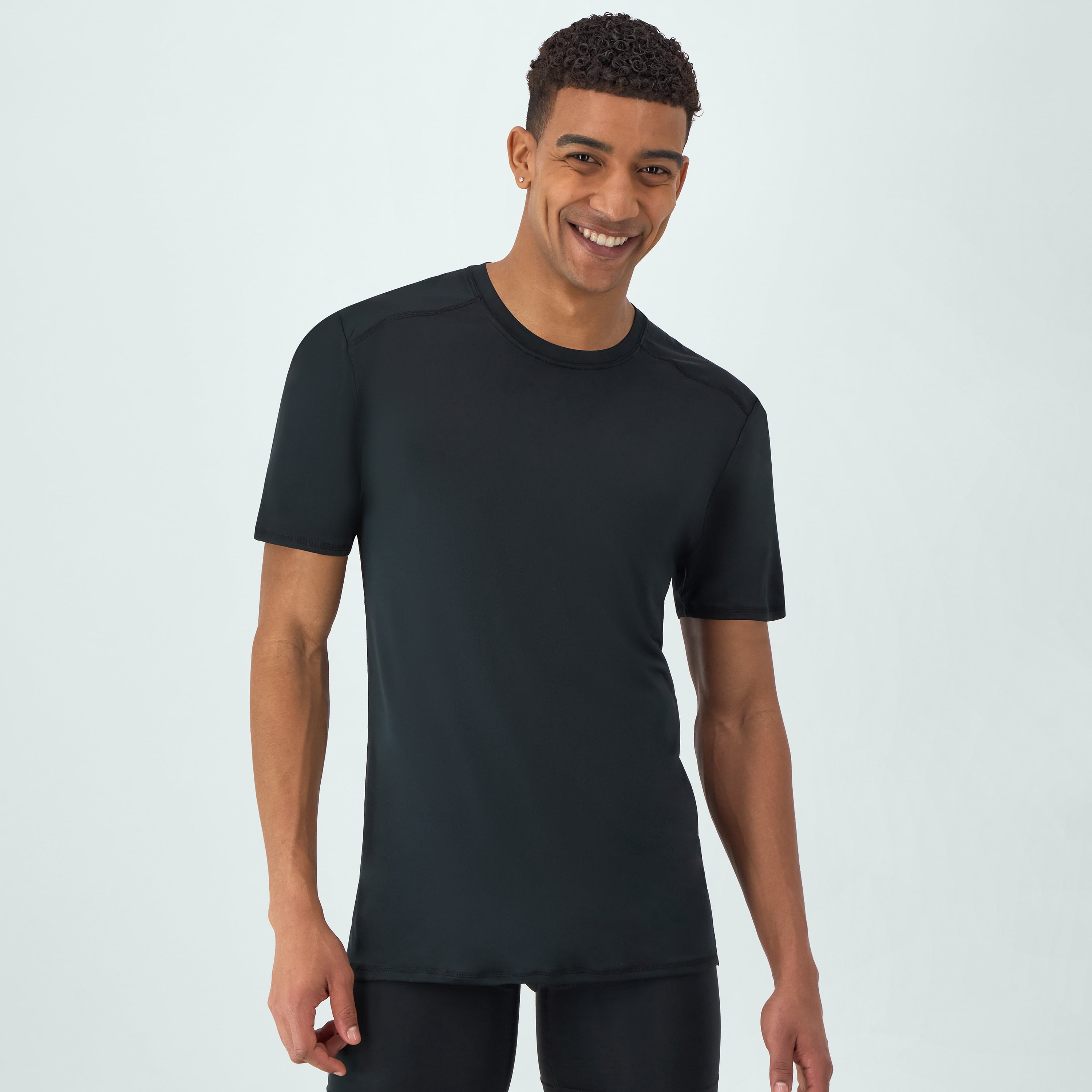 Hanes Moves Men's Breathable X-Temp Crewneck T-Shirt Pack Black