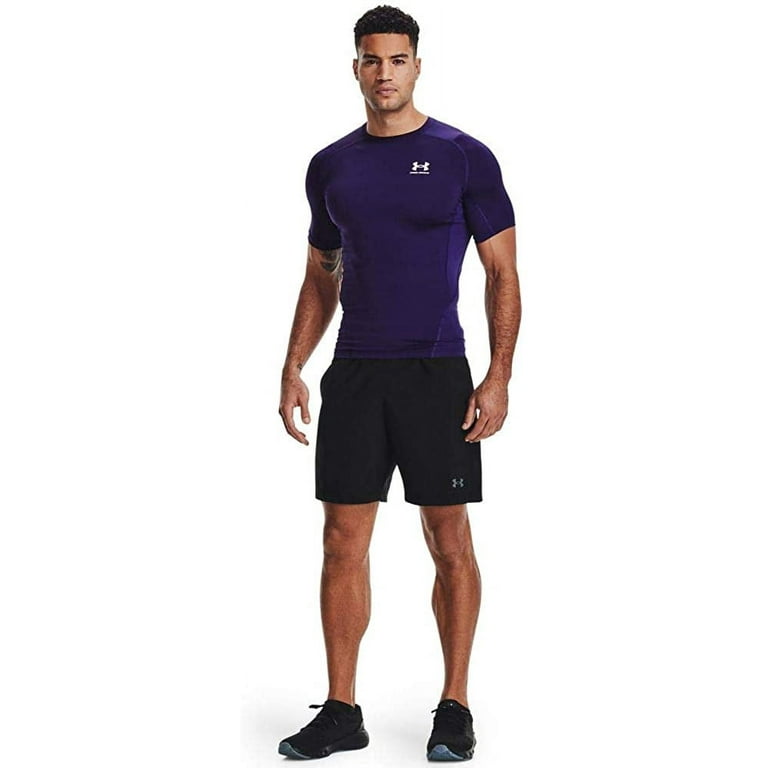 Under Armour Mens HeatGear Compression Short-Sleeve T-Shirt Purple