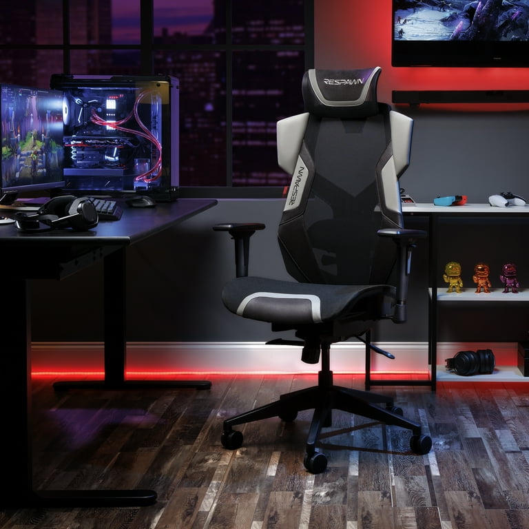 RESPAWN FLEXX Mesh Gaming Chair With Lumbar Support Ergonomic Gaming Chair with Recline Tilt Tension Controls Adjustable Arms 300lb Max Weight With