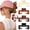 Leopard print+Beige+Black, variant on Hat-Friendly Claw Clips for Baseball Caps - 4 Pcs Trucker Hat Hair Clips for Women, Claw Clips for Thick Hair Hat Hairstyles, Gifts Hair Accessories