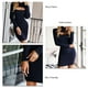 thumbnail image 3 of Vestido Corto, Vestido De Manga Larga Cuello Simulado Agradable A La Piel Para El Hogar ANGGREK Azul oscuro S, 3 of 6