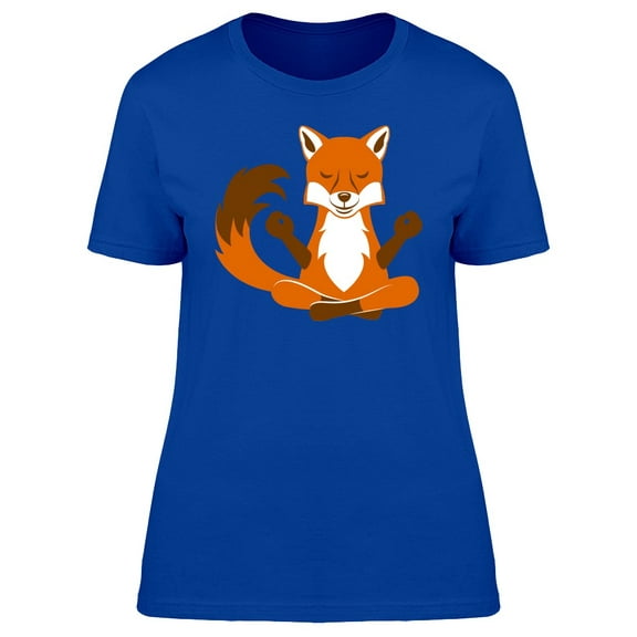 Orange Fox Doing Yoga Pose Tee Women's -Image by Shutterstock