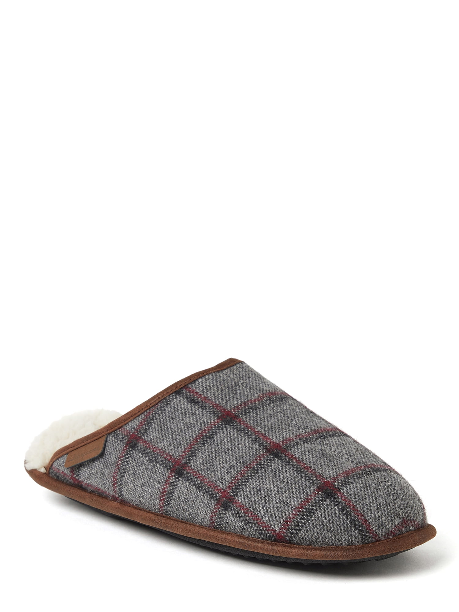 Dearfoams - Dearfoams Plaid Scuff Slippers with Memory Foam (Men's ...