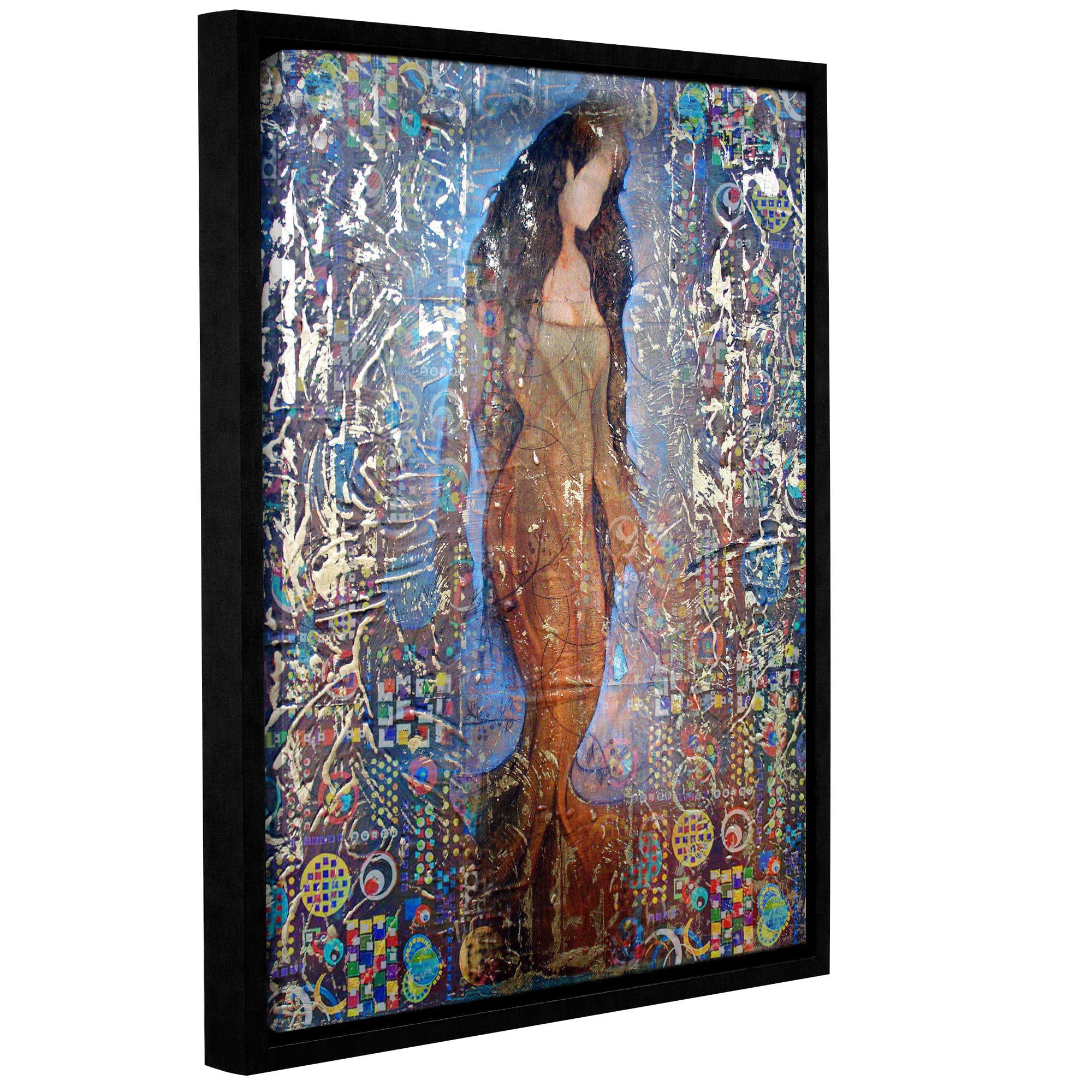 ArtWall Greg Simanson "Stained Interlude" Gallery-Wrapped Floater-Framed Canvas