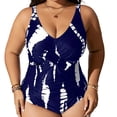 thumbnail image 2 of Ailaofu Women Summer Print Deep V Underwire Bikini Adjustable Shoulder Strap Sports Swimming Swimsuit, 2 of 7