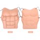 thumbnail image 2 of Traje con músculos realistas para hombres, pecho con músculos falsos artificiales de medio cuerpo para Halloween, cosplay y fiestas de disfraces, 2 of 7