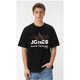 thumbnail image 1 of 2024 Men'S Summer Geometric Pattern Letter Short Sleeve Fashion Street Casual T-Shirt, 1 of 6