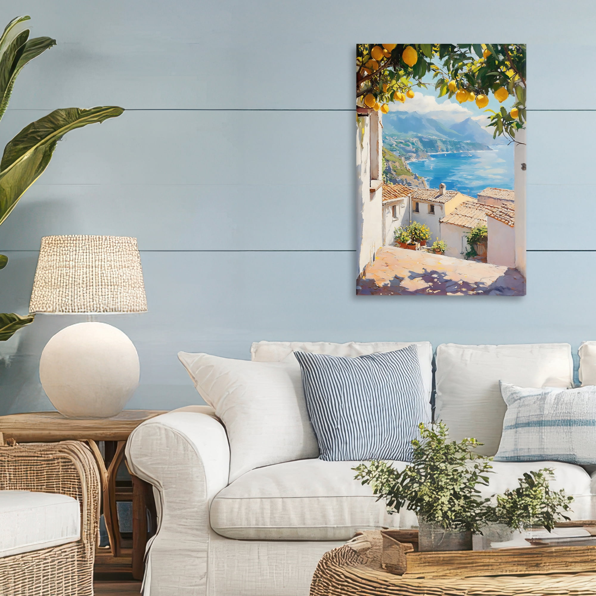 Stupell Industries Amalfi Coast Lemon Overhang Canvas Wall Art, design by LSR Design Studio