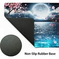 thumbnail image 3 of Pink Cherry Blossom Gaming Mouse Pad XL Sakura Tree Blue Ocean Moon Night Extended Big Large Desk Mat Non-Slip Rubber Base Stitched Edge Long Keyboard Mousepad for PC Computer Laptop,31.5×11.8 in, 3 of 6