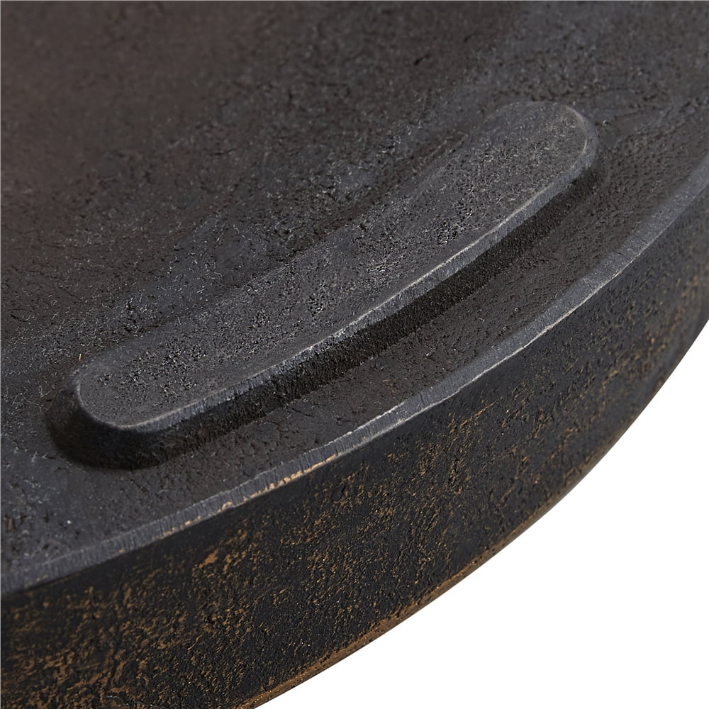 Alden Design 27 lbs Bronze Round Resin and Iron Patio Umbrella Base with Water Resistant