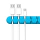 thumbnail image 2 of Devanadera de cable de teléfono de escritorio multiusos Soporte de organizador de cable de cargador de clip de auricular de silicona Inevent DZ4793-02B, 2 of 5