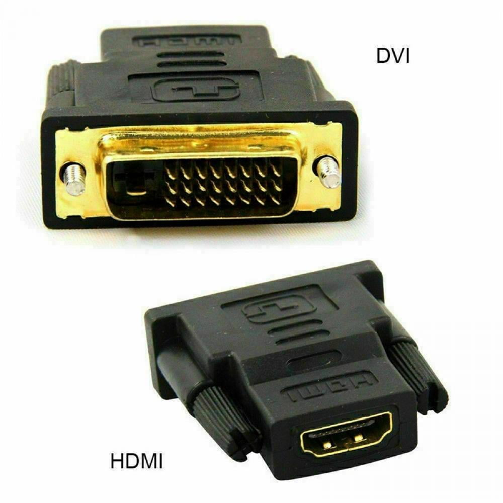 HDMI to DVI Adapter, [2-Pack] Bi-Directional HDMI Male to DVI Female Converter, 1080P DVI to HDMI Conveter, 3D for PS3,PS4,TV Box,Blu-ray,Projector,HDTV,Black -