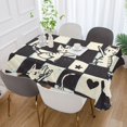 thumbnail image 2 of Yayeee Tablecloths for Rectangular Tables 60 x 120 inch Party Table Cover, Blue and White Cat, 2 of 6