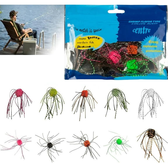 2025 10pcs Dice-Shaped Fishing L Ure Kit - Slow Sinking PVC Soft for Bas, Catfish | Flexible Freshwater L Ures with Realistic Action