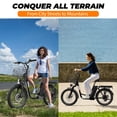 thumbnail image 6 of SANOPY 500W Electric Bike for Adults,48V Removable Battery,20 Mile Range&20MPH Max Speed,Electric Scooter with Seat,Commuter E-scooter for Adults and Teens,Black,UL2272, 6 of 9