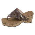 thumbnail image 1 of DXOUPM Womens Sandals Wedge Flip Flops Comfortable Platform Bohemian Ladies Sandals Dressy, 1 of 3