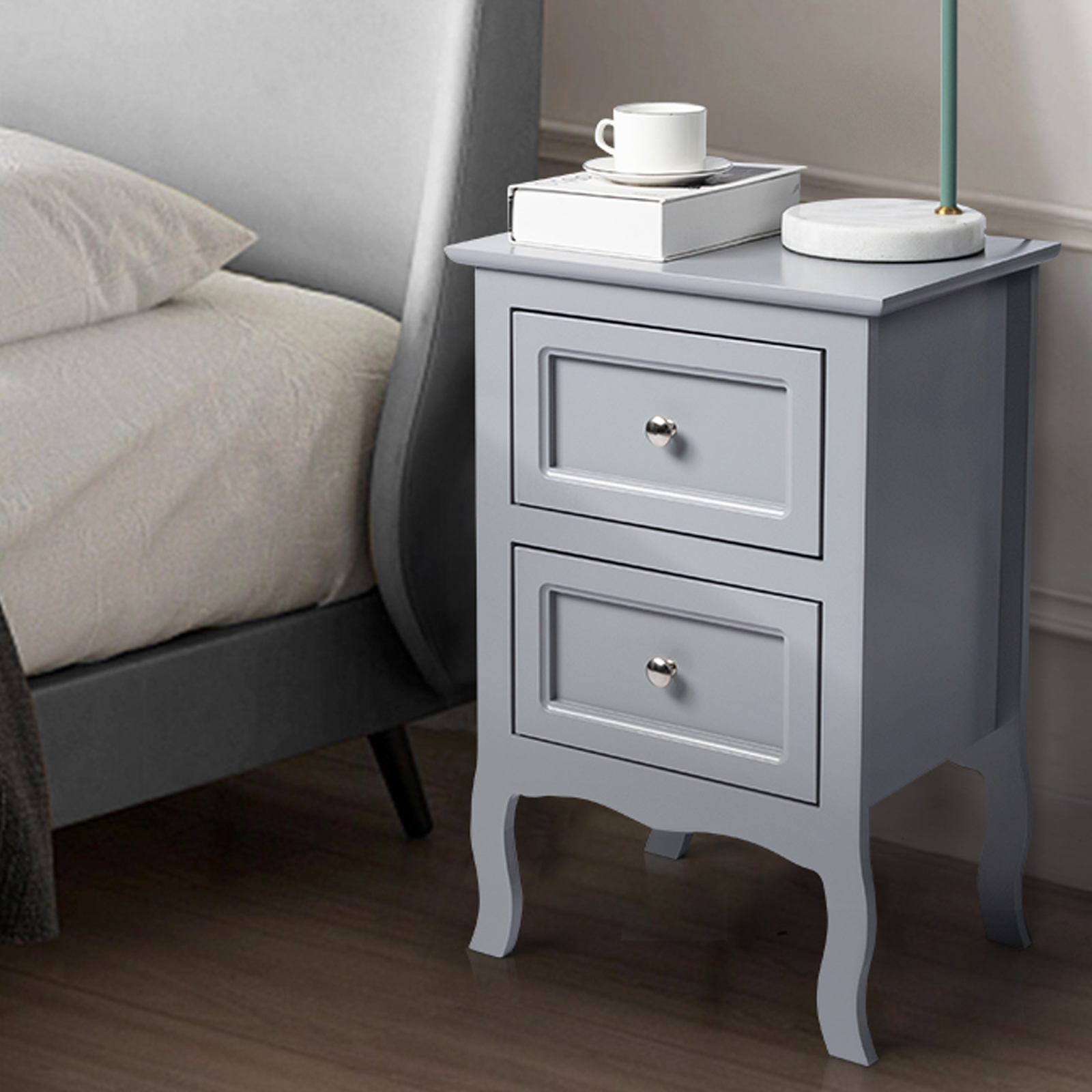 UWRNite Nightstand with 2 Drawers, Farmhouse Night Stands for Bedrooms
