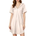 thumbnail image 2 of ZyeKqe Sleep Shirts for Women V Neck Sleeveless Nightgown Casual Lightweight Comfy Loungewear Mini Dress, 2 of 7