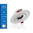 thumbnail image 2 of NICOR Lighting DGC43120SRDWH DGC 4-inch White Selectable Canless Adjustable Gimbal LED Recessed Downlight, 2 of 9