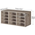 thumbnail image 2 of Countertop Mail Sorter Organizer, Wooden Literature Organizer, Student Mailbox for Classroom, Desktop Bill Organizer for Office Home School, 12 Compartments, Greige, 2 of 8