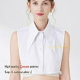 thumbnail image 7 of LoudSung False Collar Detachable Half Shirt Blouse Fake Collar Big Pointed Cotton Collar Elegant for Women Girls, 7 of 7