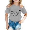 thumbnail image 2 of ibiyuan Girls Medium Shirts Short Sleeve Clothes Girls Tshirt Funny Graphic Toddler Girl Tops 2t Crewneck Tee Loose Fit Birthday Gifts Party Top,3-4 Years, 2 of 3