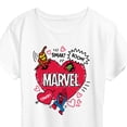 thumbnail image 3 of Marvel The Avengers - Valentines Doodle - Women's Short Sleeve Graphic T-Shirt, 3 of 5