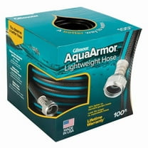 Gilmour 0.5 in. Dia. x 100 ft. Aquaarmor Plastic Garden Hose, Black