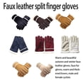 thumbnail image 4 of Qarigey 1 par de guantes de felpa elásticos suaves para hombres y mujeres, adultos, invierno, ciclismo, esquí, manoplas cálidas portátiles, equipo guantes y mitones Caqui Qarigey AP013933-07, 4 of 6