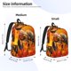 thumbnail image 2 of Fotbe Honeybee On Vibrant Flower Mochila de Lona con Estampado, Mochila Duradera, Mochila Versátil de Alta Calidad, Mochila Compacta Vintage-Small, 2 of 5