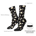 thumbnail image 6 of Honeii Daisy Print Adult Socks,Crew Socks,Casual Calf Socks,Daily Wear Socks for Men & Women, Perfect for Sports, Casual and Everyday Use, 6 of 6