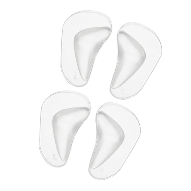 Almohadillas para plantillas ortopédicas de silicona para el arco del pie (transparentes)