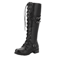 thumbnail image 2 of Fashion Boots, Womens Ankle Boots, Premium Fashion Boots with Side Zipper and Lace Up, Low Heel Round Toe Dress Boots for Work Party Wedding, Elegant Fall Winter Footwear, Comfortable Walking Boots, 2 of 6