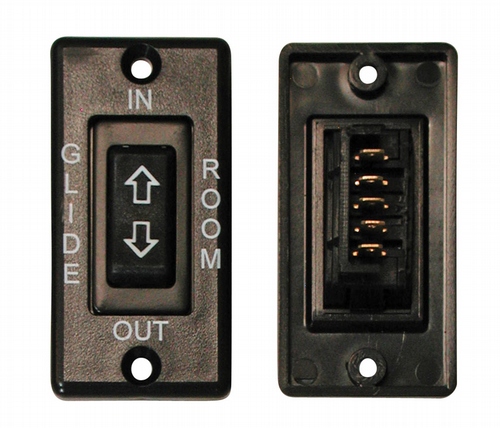 SQUARE 5 PIN, IN-LINE TERMINAL SWITCH - BLACK W/ PLATE