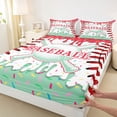 thumbnail image 4 of Erosebridal Kids Baseball Sport Bed Sheets,Teens Ball Gamer King Sheets For Ice Cream Baseball Lover 4 Pieces, 4 of 6