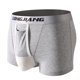 thumbnail image 5 of Ceisia Men's Solid Color Knitted Cotton Boxer Briefs, U-Shaped Pouch High Elasticity Breathable Underwear for Men Gray M Gifts, 5 of 9