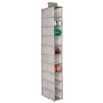thumbnail image 6 of mDesign Soft 10 Shelf Fabric Closet Hanging Storage Unit, 2 Pack - Linen/Tan, 6 of 8