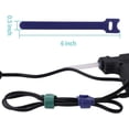 thumbnail image 2 of 100 PCS Reusable Fastening Cable Ties , 8 x 1/2 Inch Premium Adjustable Cord Ties Black Cord Organization Straps , Microfiber Hook Loop Cable Management Wire Organizer Wrap,3 Pack, 2 of 5