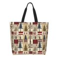 thumbnail image 1 of Disketp Rustic Plaid Forest Lodge Bolsa Tote Estampada para Mujer, Bolso de Hombro y de Mano para Compras y Viajes, 1 of 8